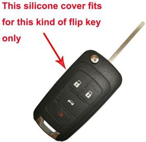 img 1 attached to Keyless Entry Remote Key Fob Skin Cover Protective Silicone Rubber Key Jacket Protector For GM Chevrolet Chevy Camaro Cruze Buick 4 Buttons Key Holder (1 Black With Red + 1 Red)