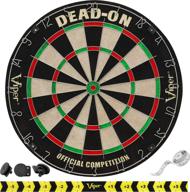 🎯 viper dead-on tournament bristle steel tip dartboard set: staple-free bullseye, reduced bounce outs, increased scoring - self-healing sisal board логотип