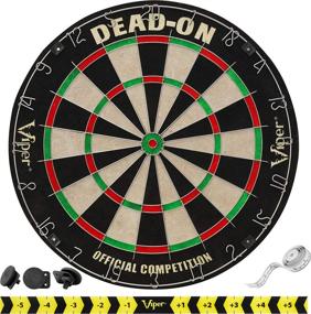 img 4 attached to 🎯 Viper Dead-On Tournament Bristle Steel Tip Dartboard Set: Staple-Free Bullseye, Reduced Bounce Outs, Increased Scoring - Self-Healing Sisal Board