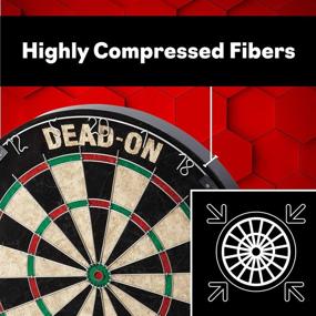 img 3 attached to 🎯 Viper Dead-On Tournament Bristle Steel Tip Dartboard Set: Staple-Free Bullseye, Reduced Bounce Outs, Increased Scoring - Self-Healing Sisal Board