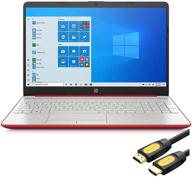 💻 hp 15.6" hd micro-edge laptop scarlet red, intel quad-core pentium silver n5030 up to 3.10 ghz, 16gb ram, 1tb ssd, webcam, usb-c, ethernet, numberpad, hdmi, myrtix hdmi cable, windows 10 home s logo