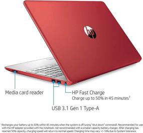 img 2 attached to 💻 HP 15.6" HD Micro-Edge Laptop Scarlet Red, Intel Quad-Core Pentium Silver N5030 up to 3.10 GHz, 16GB RAM, 1TB SSD, Webcam, USB-C, Ethernet, Numberpad, HDMI, Myrtix HDMI Cable, Windows 10 Home S