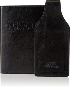 img 4 attached to 👜 Стильный паспортный кошелек из натуральной кожи OTTO: необходимый аксессуар для путешествий.