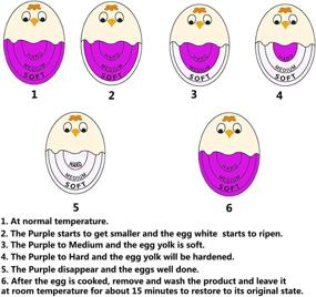 img 3 attached to 🥚 Egg Timer Sensitive: Color Changing Indicator for Perfectly Boiled Eggs (Purple 2 Pack)