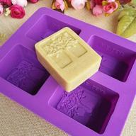 🌼 kaqkiasiog 4 cavity flower happiness tree silicone mold set - diy soap, cake, chocolate, cupcake, candle craft pan - sturdy handmade baking tool (random color) logo