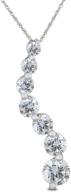 💎 ags certified 1 carat tw diamond journey pendant: stunning 14k white gold, k-l color, i2-i3 clarity logo
