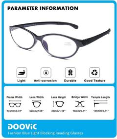 img 3 attached to DOOViC 2 Pack Fashion Cat Eye Readers: Blue Light Blocking 👓 Reading Glasses 1.5 - Stylish Eye Protection for Reading and Screen Time