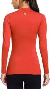 img 1 attached to 🔥 Stay Warm and Stylish with BALEAF Women's Fleece Thermal Mock Neck Long Sleeve Running Shirt