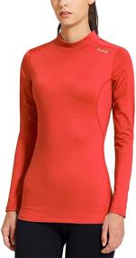 img 4 attached to 🔥 Stay Warm and Stylish with BALEAF Women's Fleece Thermal Mock Neck Long Sleeve Running Shirt