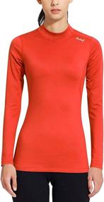 img 3 attached to 🔥 Stay Warm and Stylish with BALEAF Women's Fleece Thermal Mock Neck Long Sleeve Running Shirt