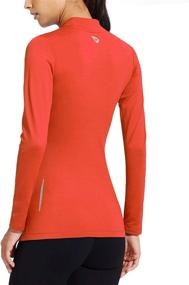 img 2 attached to 🔥 Stay Warm and Stylish with BALEAF Women's Fleece Thermal Mock Neck Long Sleeve Running Shirt