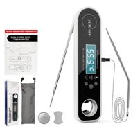 🌡️ jisszhou waterproof dual-probe digital meat thermometer with can opener - ideal for cooking, grilling, refrigerator, deep frying, baking, bbq - instant read food thermometer with auto on/off logo