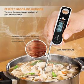 img 1 attached to 🌡️ Jisszhou Waterproof Dual-Probe Digital Meat Thermometer with Can Opener - Ideal for Cooking, Grilling, Refrigerator, Deep Frying, Baking, BBQ - Instant Read Food Thermometer with Auto On/Off