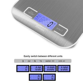 img 2 attached to Precision Digital Kitchen Scale with USB Connectivity, Food-Grade Balance for Accurate Measurements, 11 lb/5 kg Capacity, Backlit LCD Display (Batteries Included) - Silver