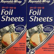 reynolds pop up aluminum foil sheets (2 pack) - no need for cutting or tearing logo