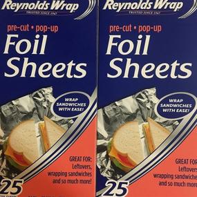 img 3 attached to Reynolds Pop Up Aluminum Foil Sheets (2 Pack) - No Need for Cutting or Tearing
