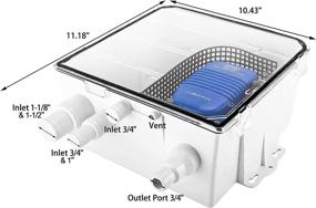 img 3 attached to 🚤 Powerful PetierWeit 12V 750 GPH Boat Marine Shower Sump Pump with Automatic Bilge Pump & Multi-Port Inlet