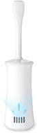 amazerbath toilet brush and holder set for bathroom - enhanced grip toilet bowl cleaner brush storage with long handle for thorough cleaning - durable bristles for white toilet bowl brush logo