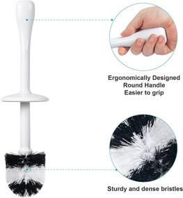 img 1 attached to AmazerBath Toilet Brush and Holder Set for Bathroom - Enhanced Grip Toilet Bowl Cleaner Brush Storage with Long Handle for Thorough Cleaning - Durable Bristles for White Toilet Bowl Brush