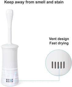 img 2 attached to AmazerBath Toilet Brush and Holder Set for Bathroom - Enhanced Grip Toilet Bowl Cleaner Brush Storage with Long Handle for Thorough Cleaning - Durable Bristles for White Toilet Bowl Brush