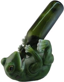 img 2 attached to 🐸 DWK Frog Grog Frog Decorative Wine Bottle Holder - Tabletop Wine Rack for Home Bar Decor, Wine Accessories, Kitchen Organization - Great Gifts for Her - 10.5