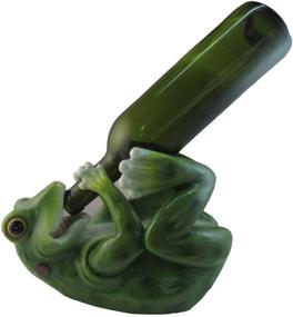 img 4 attached to 🐸 DWK Frog Grog Frog Decorative Wine Bottle Holder - Tabletop Wine Rack for Home Bar Decor, Wine Accessories, Kitchen Organization - Great Gifts for Her - 10.5