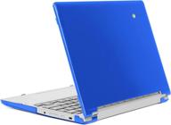 mcover hard shell case for 2021 lenovo flex 3 11m735 chromebook - blue logo