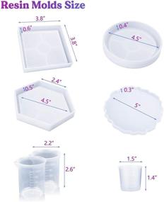 img 3 attached to 🔵 Complete 16oz Resin Coaster Molds Kit: Square, Round, Hexagon Shapes - Ideal for Resin Casting Beginners - LET’S Resin Resin Coaster Starter Kit