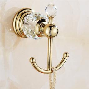 img 2 attached to AUSWIND Antique Gold Mental Clothes Hook Crystal: Elegant Bathroom Accessory XH