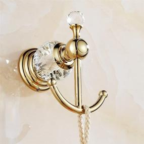 img 1 attached to AUSWIND Antique Gold Mental Clothes Hook Crystal: Elegant Bathroom Accessory XH