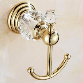 img 3 attached to AUSWIND Antique Gold Mental Clothes Hook Crystal: Elegant Bathroom Accessory XH