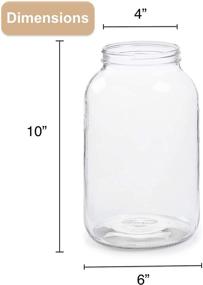 img 2 attached to 🔒 1 Gallon Glass Jar Set with Airtight Lid – Made in USA for Kombucha, Kimchi, and More!