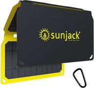 🌞 sunjack 15w portable etfe monocrystalline solar charger for cell phones, tablets - waterproof, foldable for backpacking, camping, hiking & more logo