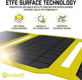 img 2 attached to 🌞 SunJack 15W Портативное солнечное зарядное устройство ETFE монокристаллический для смартфонов, планшетов - Водонепроницаемое, складное для походов, кемпинга, походов и не только