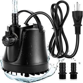 img 4 attached to 🐠 AQQA 265-800GPH Submersible Water Pump: Silent and High-Lifting Fountain Pump - Perfect for Fish Tanks, Ponds, and Hydroponics (15W 265GPH)