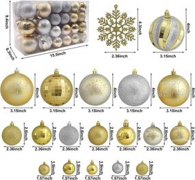 img 2 attached to 88-Piece Shatterproof Christmas Ornaments Set in Gold & Silver – Perfect for Holidays, Indoor/Outdoor Party Decoration, Tree Ornaments, and Events