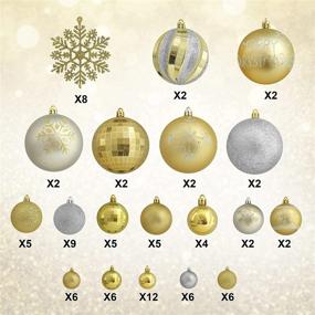 img 1 attached to 88-Piece Shatterproof Christmas Ornaments Set in Gold & Silver – Perfect for Holidays, Indoor/Outdoor Party Decoration, Tree Ornaments, and Events