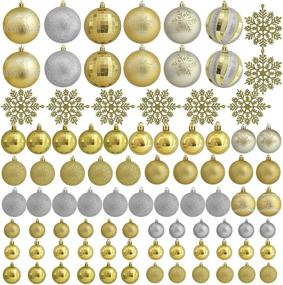 img 3 attached to 88-Piece Shatterproof Christmas Ornaments Set in Gold & Silver – Perfect for Holidays, Indoor/Outdoor Party Decoration, Tree Ornaments, and Events