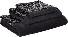 img 4 attached to Sinatra Collection: Sleek Black Towel Set by Popular Bath 838879