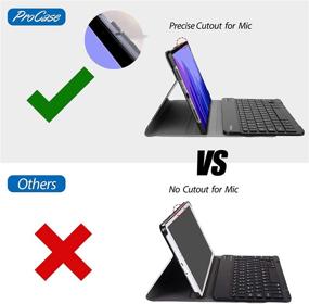 img 3 attached to 🔵 ProCase Galaxy Tab A7 10.4 Inch Keyboard Case - Slim Shell Cover with Detachable Wireless Keyboard for Galaxy Tab A7 10.4" 2020 – Navy