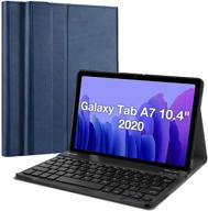 🔵 procase galaxy tab a7 10.4 inch keyboard case - slim shell cover with detachable wireless keyboard for galaxy tab a7 10.4" 2020 – navy logo