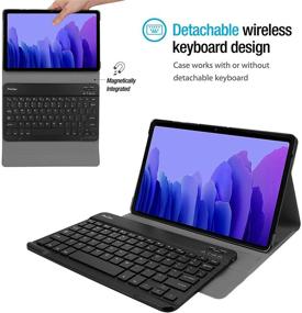 img 2 attached to 🔵 ProCase Galaxy Tab A7 10.4 Inch Keyboard Case - Slim Shell Cover with Detachable Wireless Keyboard for Galaxy Tab A7 10.4" 2020 – Navy