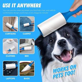 img 2 attached to 🐾 Efficient Pet Hair Removal: Purple Lint Rollers with 120 Sheets and 6 Refills