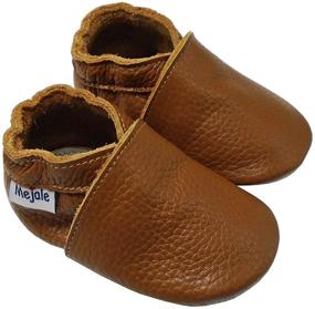 img 2 attached to 👞 Comfortable and Safe: Mejale Leather Moccasins Anti Slip Toddler Boys' Shoes