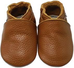 img 3 attached to 👞 Comfortable and Safe: Mejale Leather Moccasins Anti Slip Toddler Boys' Shoes