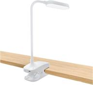 💡 flexible gooseneck clamp desk lamp – 100hrs dimmable light for desk, bed, headboard, piano (white) логотип