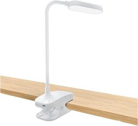 img 4 attached to 💡 Flexible Gooseneck Clamp Desk Lamp – 100hrs Dimmable Light for Desk, Bed, Headboard, Piano (White)