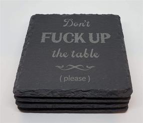 img 3 attached to 🏠 Slate Absorbent Coasters - Ideal Housewarming Gift