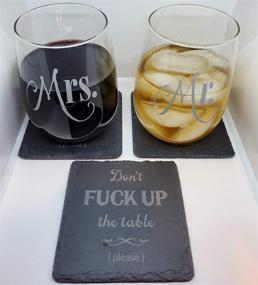 img 4 attached to 🏠 Slate Absorbent Coasters - Ideal Housewarming Gift