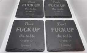 img 1 attached to 🏠 Slate Absorbent Coasters - Ideal Housewarming Gift